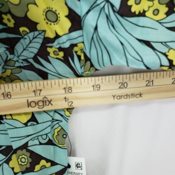 INC International Concepts Button Front Blue Floral Print Small (AR) - Picture 5 of 7